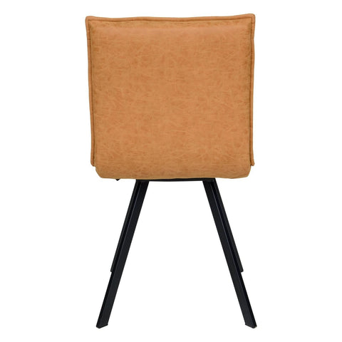 Wesley Modern Leather Dining Chair With Metal Legs Set of 4