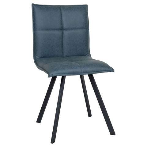 Wesley Modern Leather Dining Chair With Metal Legs Set of 4
