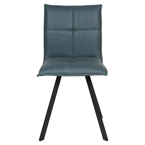 Wesley Modern Leather Dining Chair With Metal Legs Set of 4