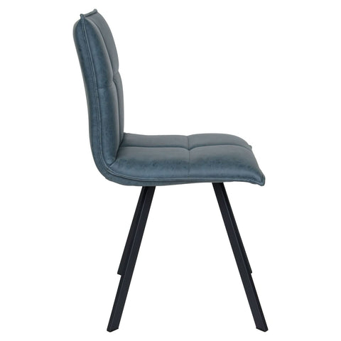 Wesley Modern Leather Dining Chair With Metal Legs Set of 4