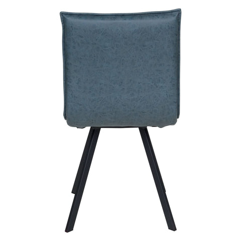 Wesley Modern Leather Dining Chair With Metal Legs Set of 4