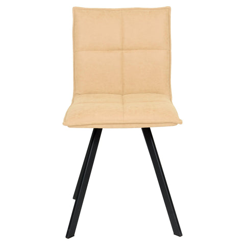 Wesley Modern Leather Dining Chair With Metal Legs Set of 2