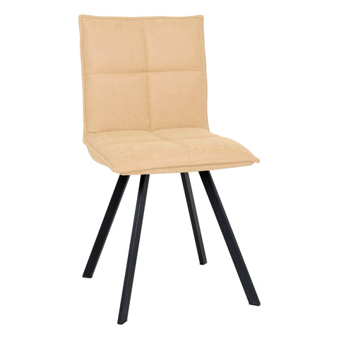 Wesley Modern Leather Dining Chair With Metal Legs Set of 4