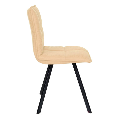 Wesley Modern Leather Dining Chair With Metal Legs Set of 4
