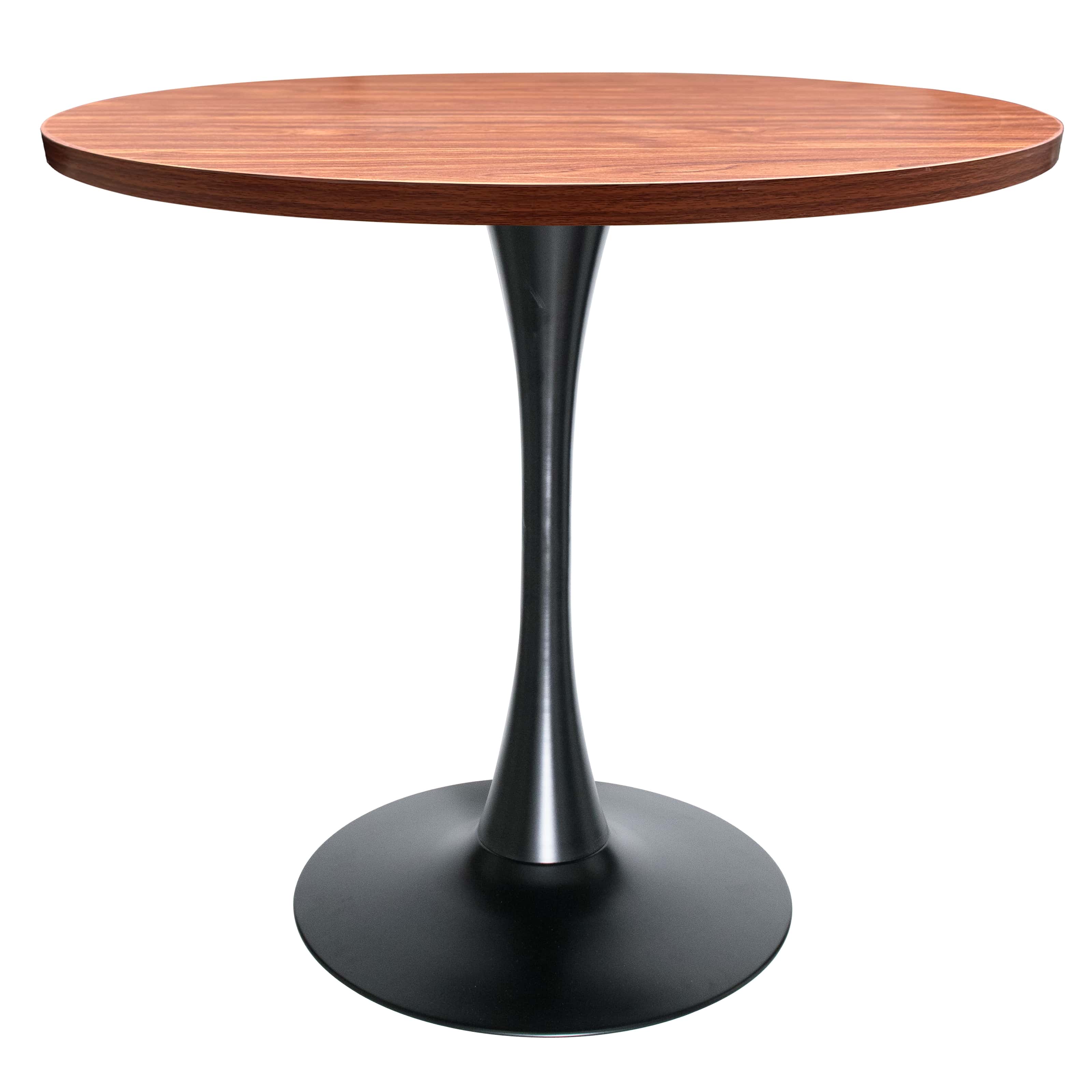 Bristol 5-Piece Dining Set with 36" Round Dining Table with Cognac Brown MDF Top and Black Base 4 Leather Dining ChairsElevate your dining experience with the Bristol 5-Piece Dining Set. Featuring a sleek 36" round table with a Cognac Brown MDF top and a