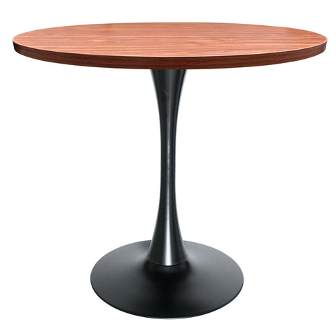 Bristol 5-Piece Dining Set with 36" Round Dining Table with Cognac Brown MDF Top and Black Base 4 Leather Dining ChairsElevate your dining experience with the Bristol 5-Piece Dining Set. Featuring a sleek 36" round table with a Cognac Brown MDF top and a