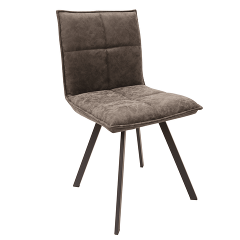 Wesley Modern Leather Dining Chair With Metal Legs Set of 4
