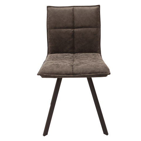 Wesley Modern Leather Dining Chair With Metal Legs Set of 4