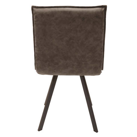 Wesley Modern Leather Dining Chair With Metal Legs Set of 4