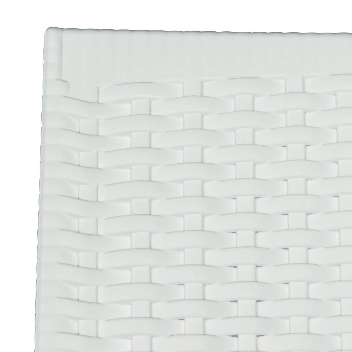 Weave Mace Indoor/Outdoor Chair (With Arms) White Leisuremod