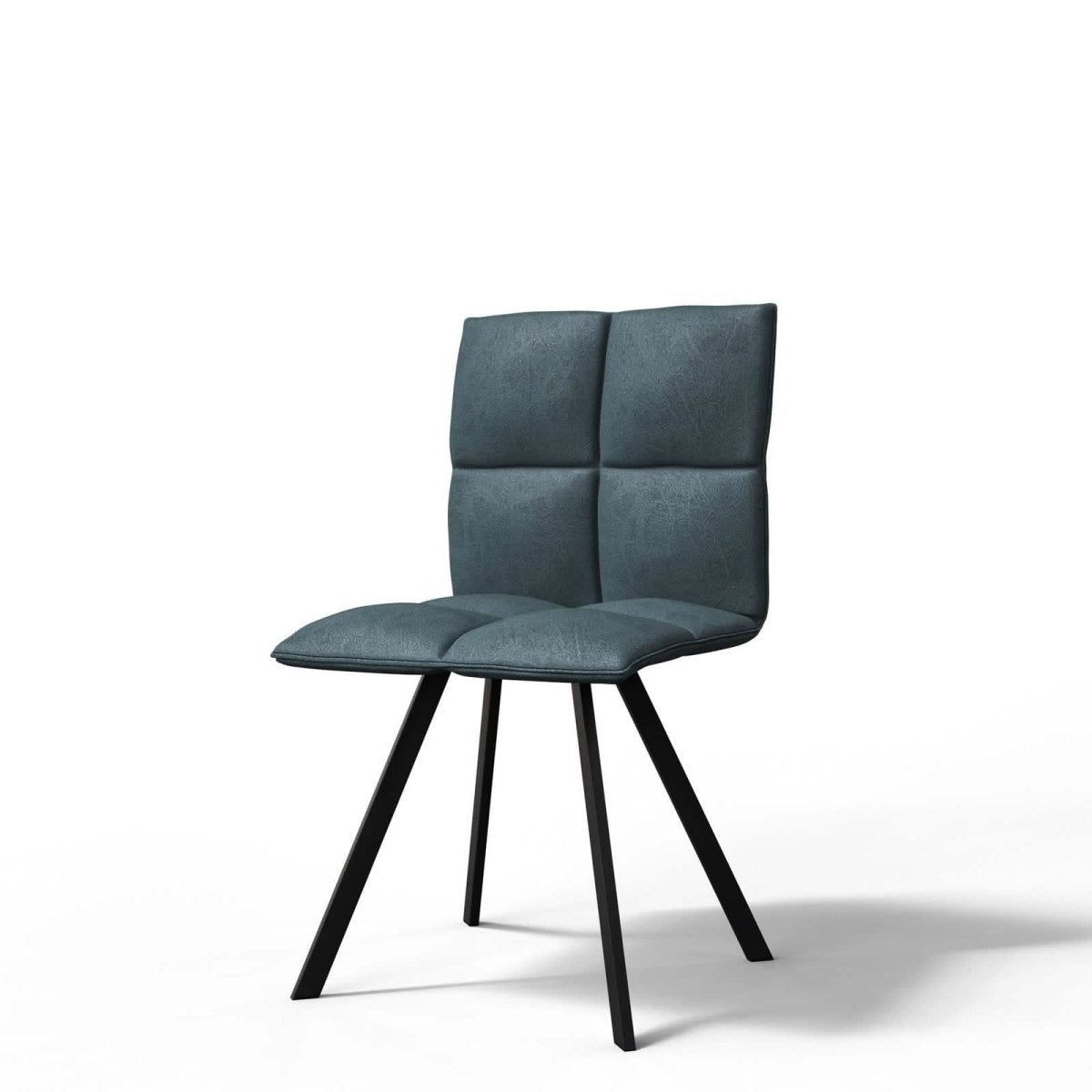 Wesley Modern Leather Dining Chair With Metal Legs Set of 4