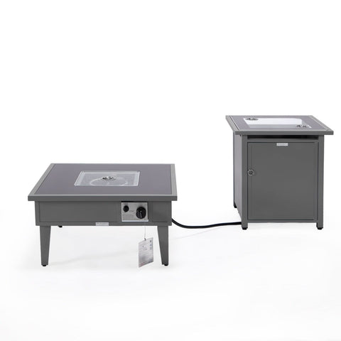 Walbrooke Outdoor Patio Square Fire Pit and Tank Holder