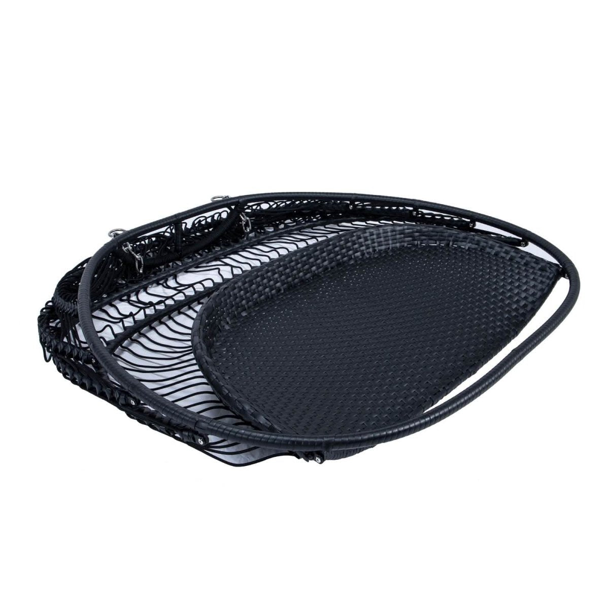 Wicker Two Seater Egg Swing Chair in Iron With Removable Cushion