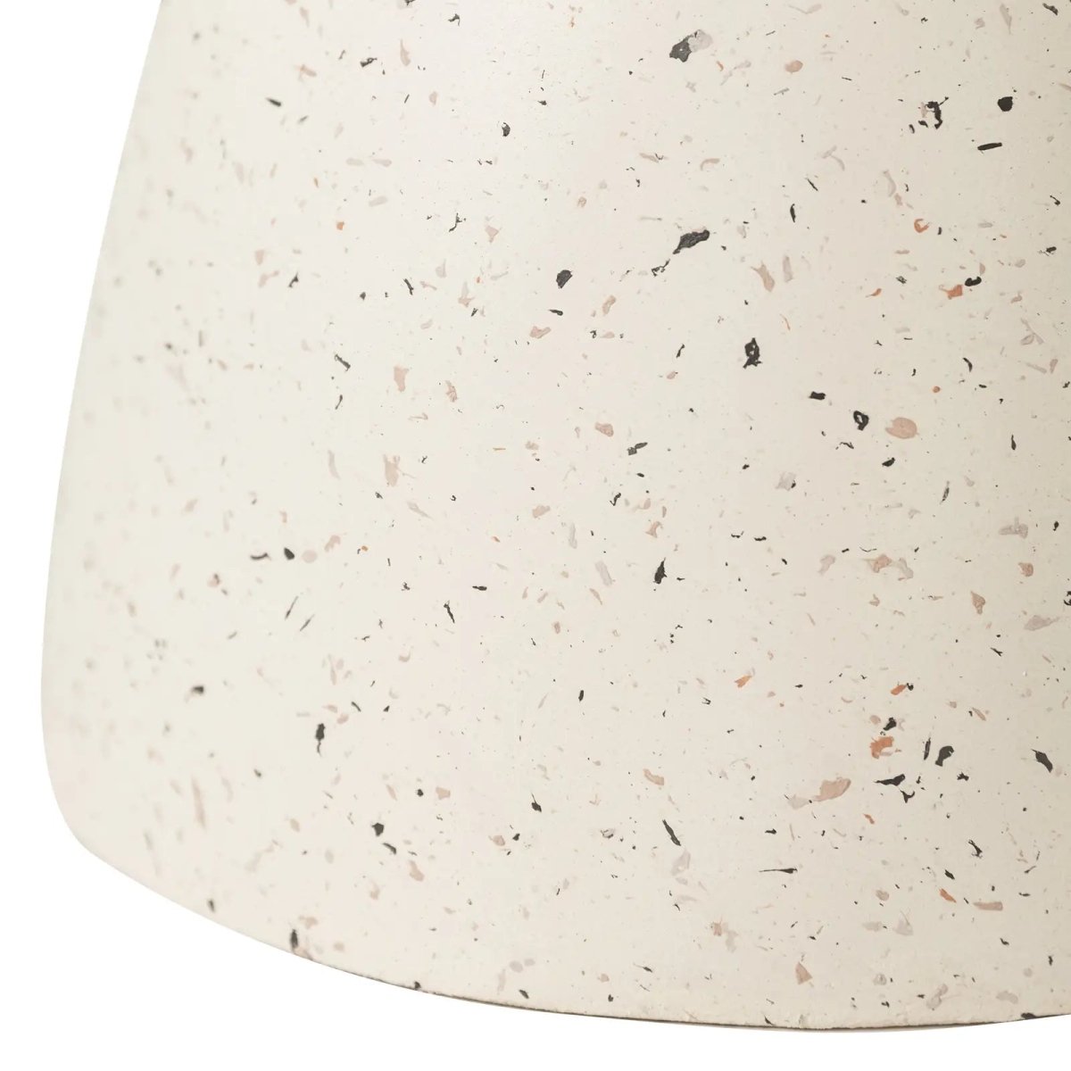 Wisp 16" Modern Wide Round Fiberstone Hourglass Design Side Table - Stylish Accent End Table