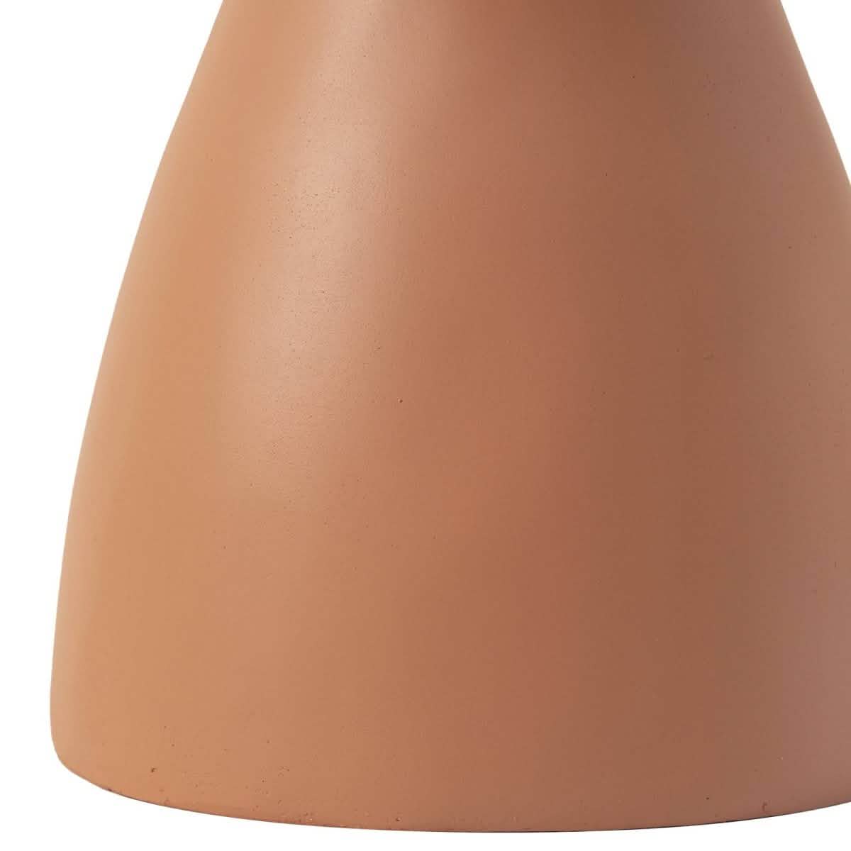 Wisp 16" Wide Round Side Fiberstone Table With Hourglass Pedestal Design