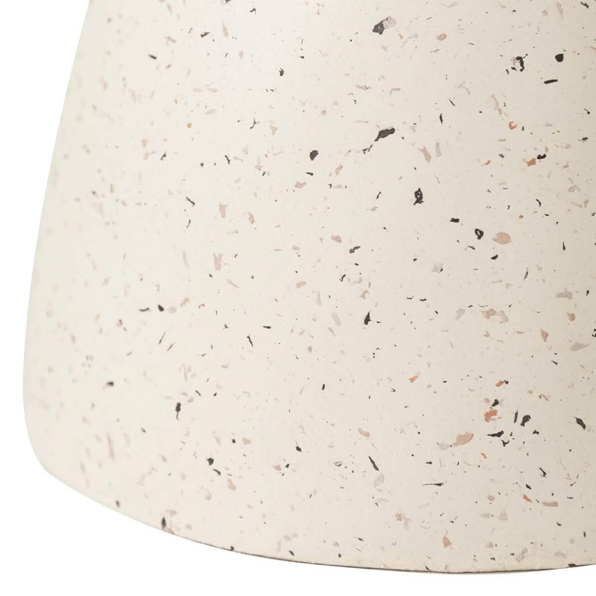 Wisp 16" Wide Round Side Fiberstone Table With Hourglass Pedestal Design