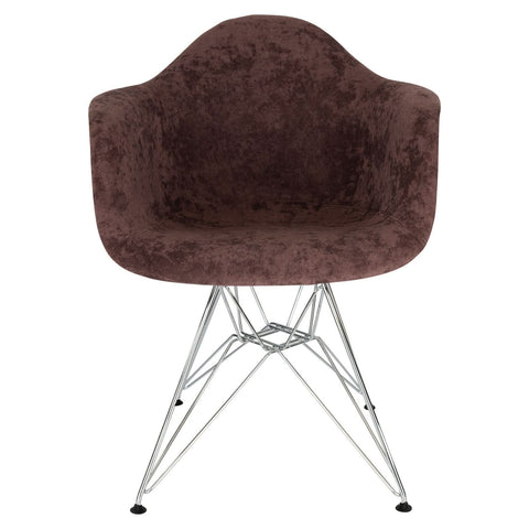 Willow Velvet Eiffel Metal Base Accent Chair Set of 2