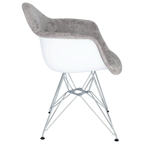 Willow Velvet Eiffel Metal Base Accent Chair Set of 2