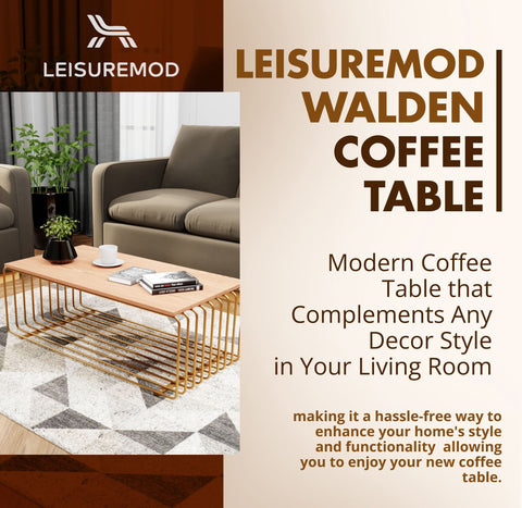 Walden Rectangular Coffee Table with Ash Wood Tabletop in Black Steel Frame