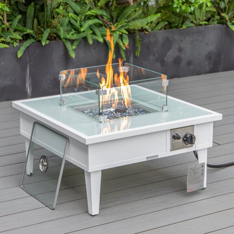 Walbrooke Aluminum Patio Conversation With Fire Pit Table & Tank Holder
