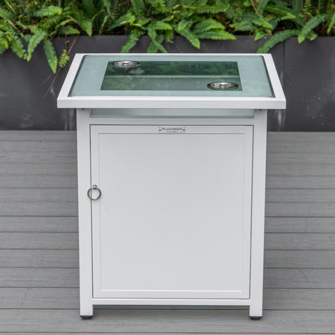Walbrooke Aluminum Patio Conversation With Fire Pit Table & Tank Holder