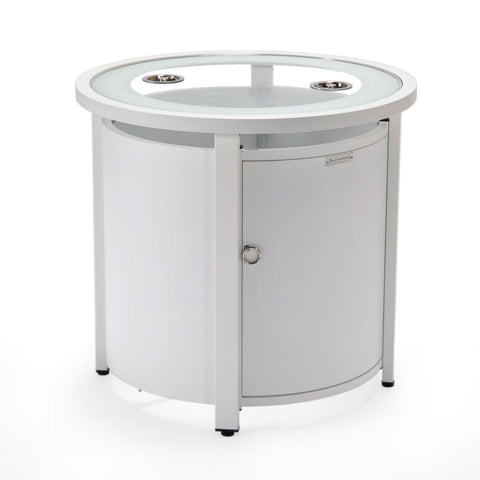 Walbrooke Outdoor Patio Round Fire Pit and Tank Holder