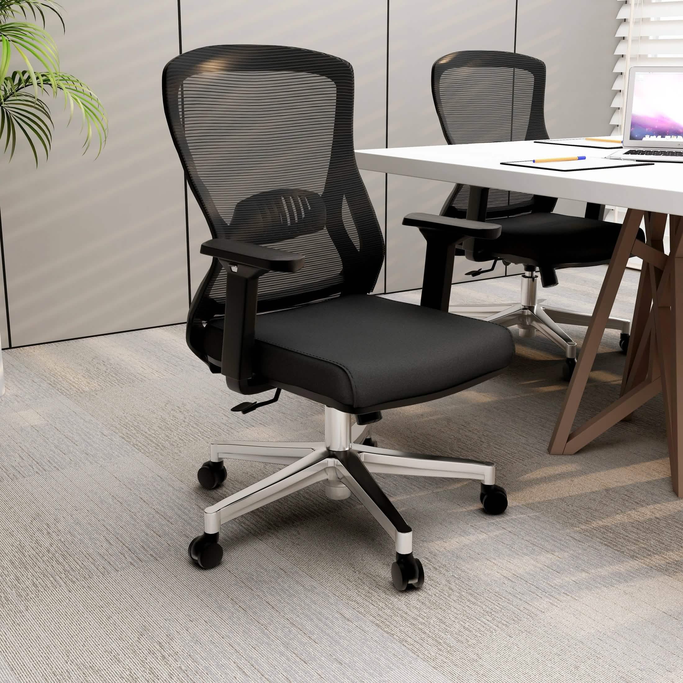 Adorit Series Ergonomic Office Chair with Mesh Back and Upholstered Seat Black Office Chair Your Vendor Name