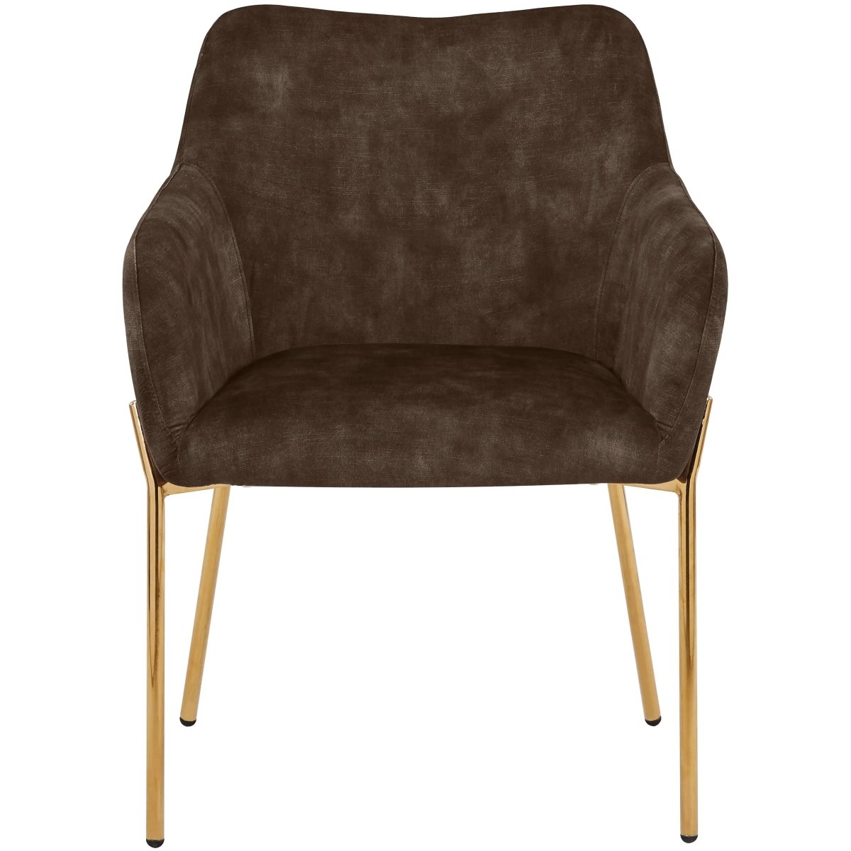 Zaire Upholsters Dining Chair in Velvet/Leather/Boucle with Gold Chrome Iron Set of 4
