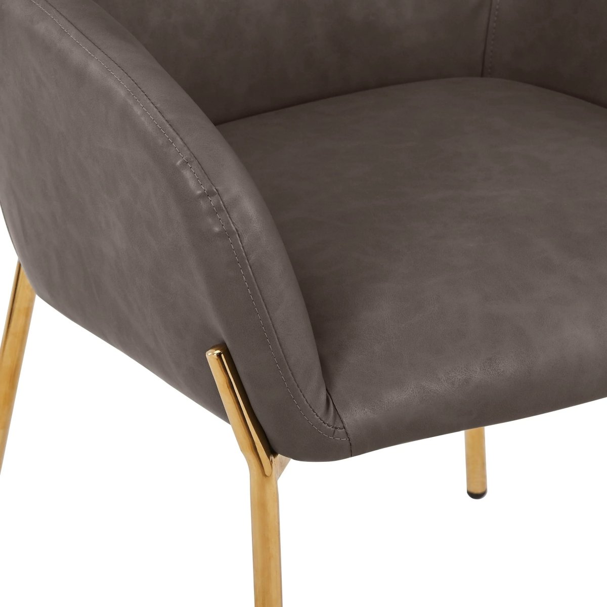 Zaire Upholsters Dining Chair in Velvet/Leather/Boucle with Gold Chrome Iron Set of 4