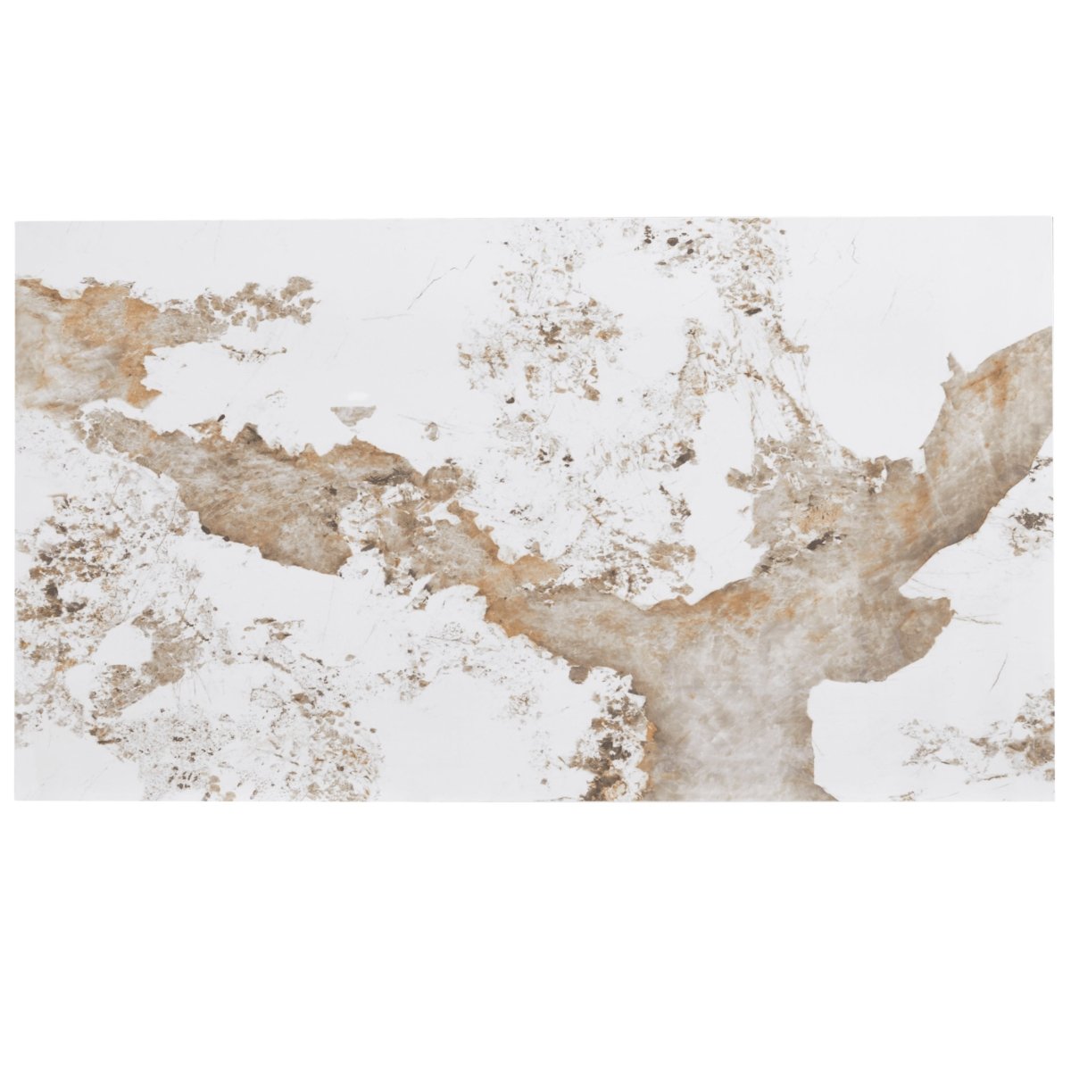 Zayle Modern Rectangular Dining Table with Glass/Stone Tabletop and Black Steel Base