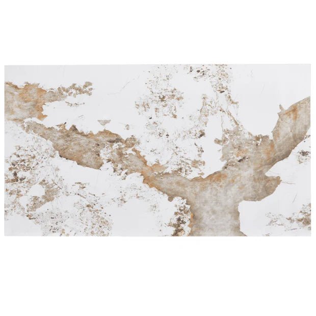 Zayle Rectangular Dining Table with a Sintered Stone Tabletop and a Stainless Steel Base