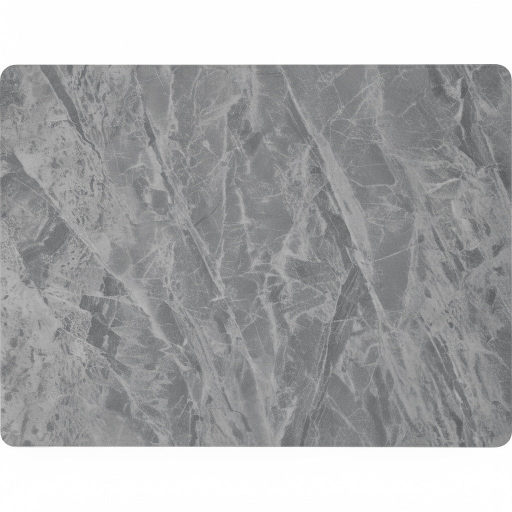 Zayle Rectangular Dining Table with a Sintered Stone Tabletop and a Stainless Steel Base