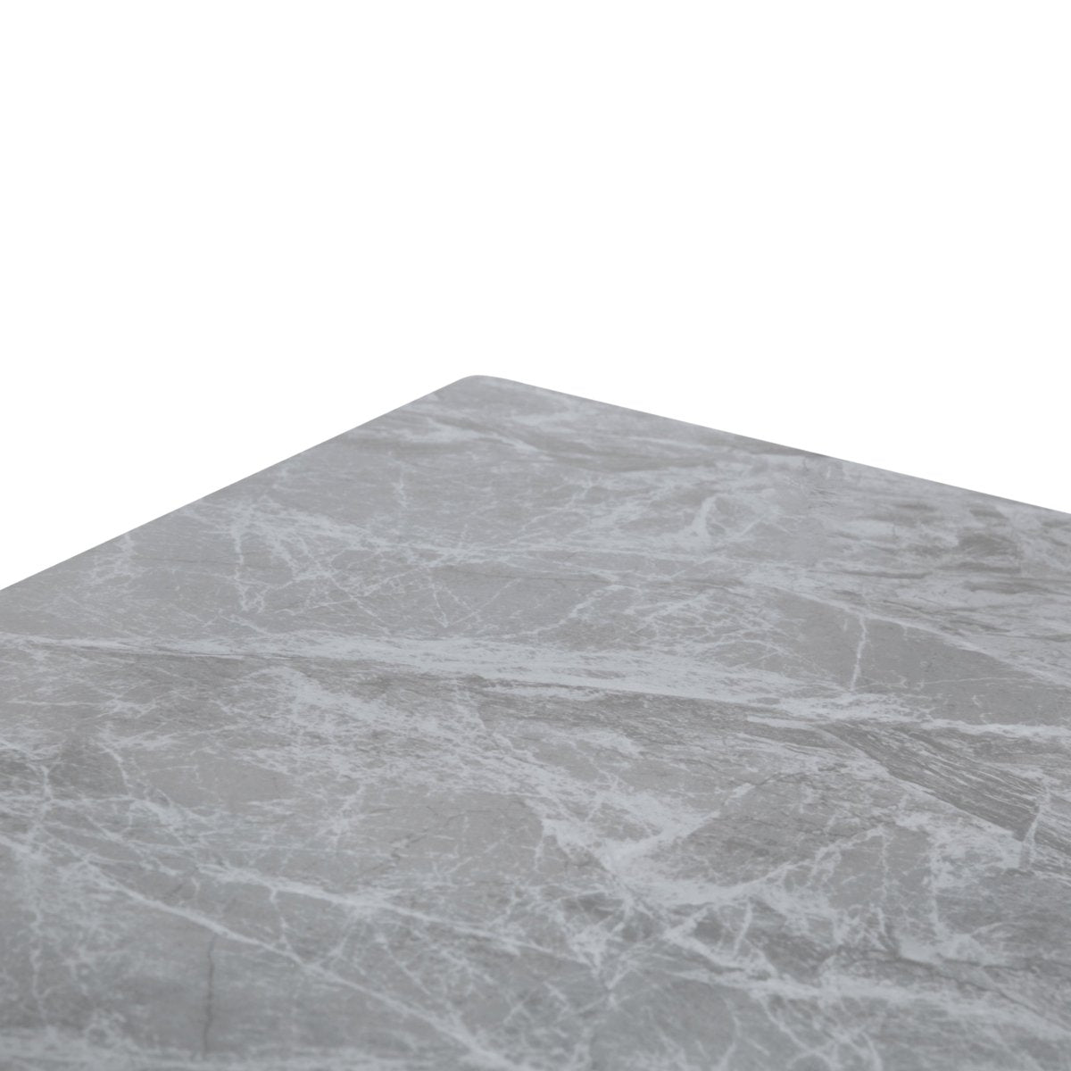 Zayle Rectangular Dining Table with a Sintered Stone Tabletop and a Stainless Steel Base