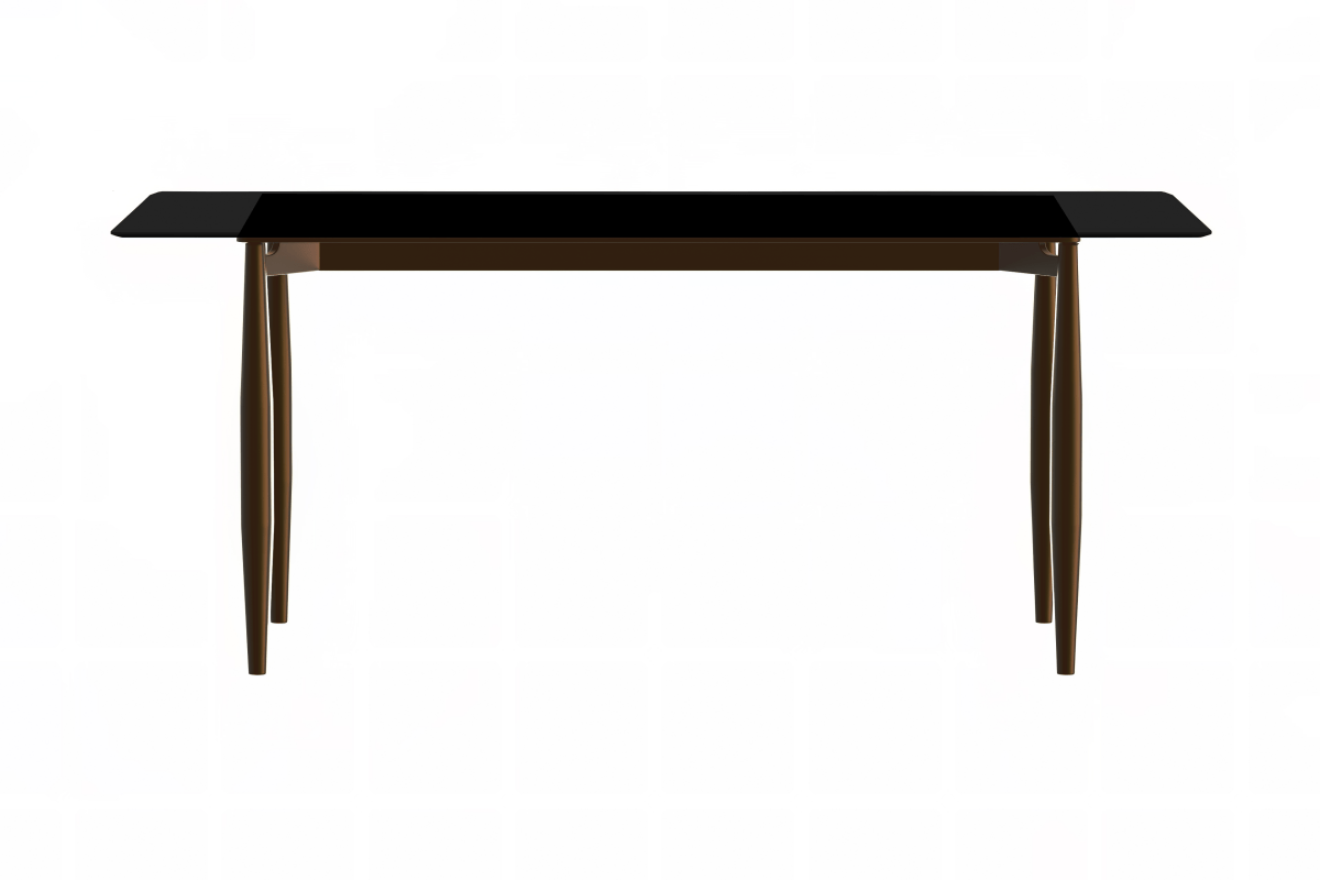 Zinti Rectangular Dining Table with Glass/Sintered Stone Tabletop and Steel Base