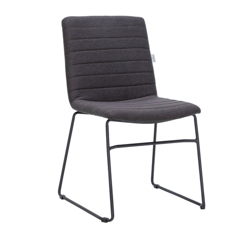 Zylar Leather/Polyester Office Guest Chair with Powder-Coated Stainless Steel Base