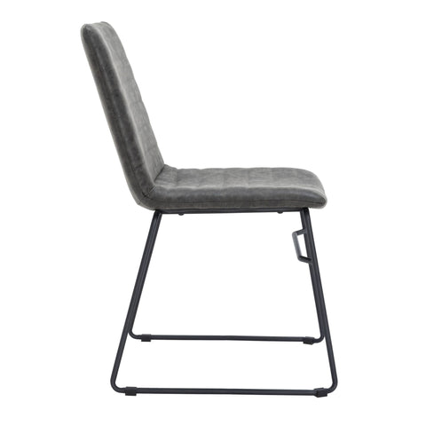 Zylar Leather/Polyester Office Guest Chair with Powder-Coated Stainless Steel Base