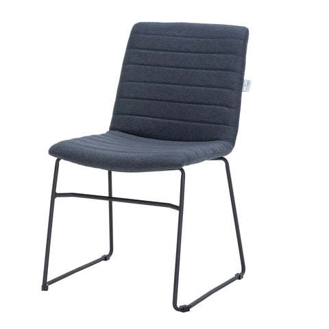 Zylar Leather/Polyester Office Guest Chair with Powder-Coated Stainless Steel Base
