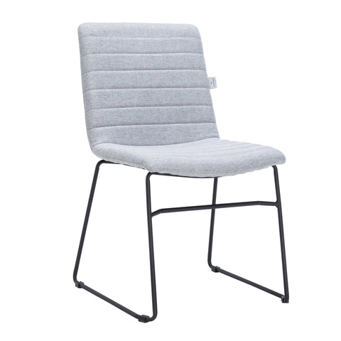 Zylar Leather/Polyester Office Guest Chair with Powder-Coated Stainless Steel Base