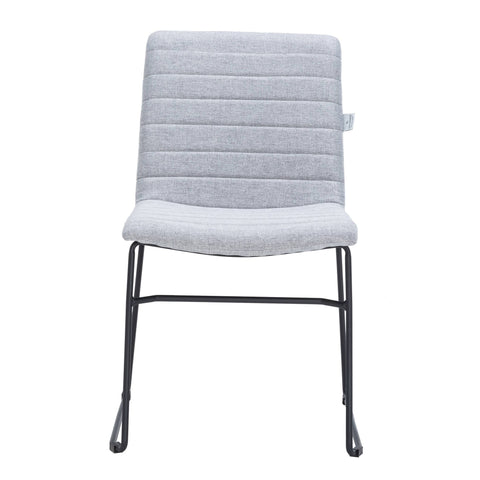 Zylar Leather/Polyester Office Guest Chair with Powder-Coated Stainless Steel Base