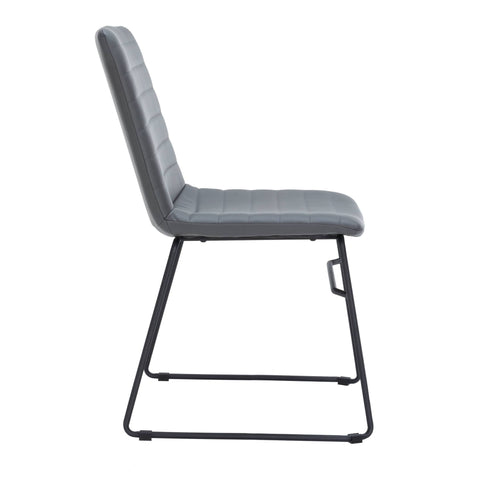Zylar Leather/Polyester Office Guest Chair with Powder-Coated Stainless Steel Base