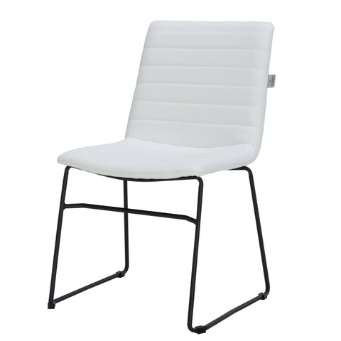 Zylar Leather/Polyester Office Guest Chair with Powder-Coated Stainless Steel Base