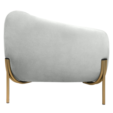 Zuno Modern Three-Seater Velvet Sofa with Gold Iron Legs