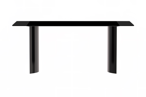 Zara Rectangular Dining Table with Glass/Sintered Stone Top and Stainless Steel Base